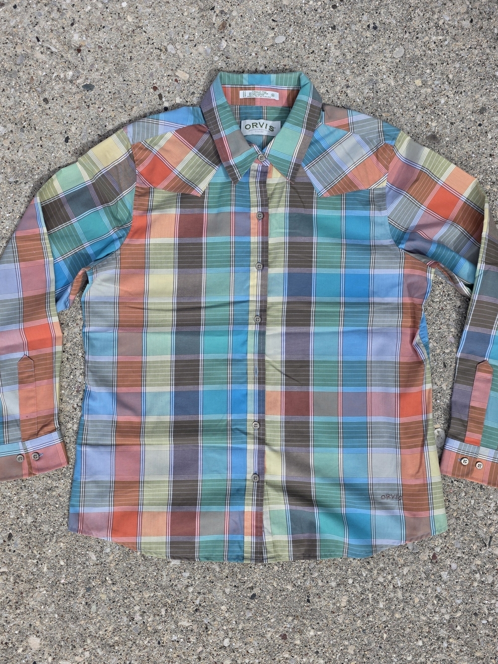Orvis Plaid Western Button Up Shirt Women's Size 16 Large
